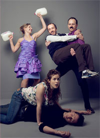 Caroline Grace Hall, Meaghen Quinn, Matt Wells, Jesse Bond and David Rossin Frances and Marybeth, Factory Theatre Toronto