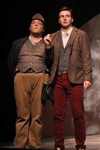 Jim Armstrong and Andrew Knowlton as Rosencrantz and Guildenstern, respectively.