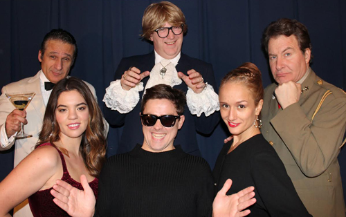 Photo of Tom Melissis, Ken MacDougall, Danny Wengle, Clare Preuss, Simon Esler, and Miriam Drysdale from Spy School Mission Ridiculous