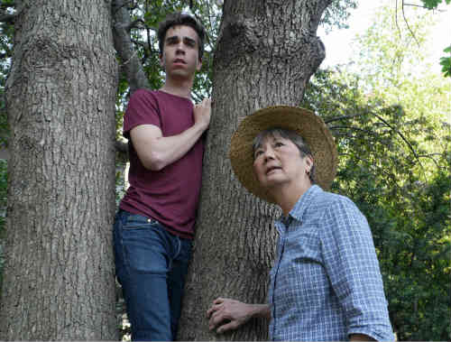 Chase Jeffels, playing Richard the boy, and Brenda Kamino, playing Alice Friedenhammer.