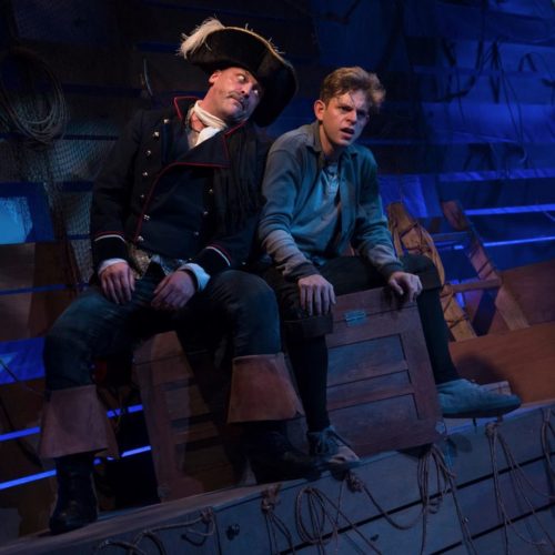 Jason Gray as Black Stache and Nathaniel Kinghan as Peter