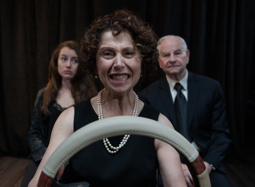 Photo of Rachel VanDuzer, Toni Ellwand, and Barry Birnberg in The Ties That Bind and Gag