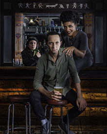 Photo of Kat Letwin as Thoth, Michael Musi as Jeff, Amanda Cordner as Anubis by John Gundy, taken at the Paddock Tavern