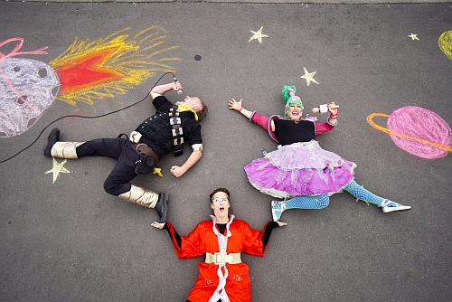 Photo of Ian Goodtimes, Lindsay Goodtimes and Kate Keenan in Space Chums, Torono Fringe 2018