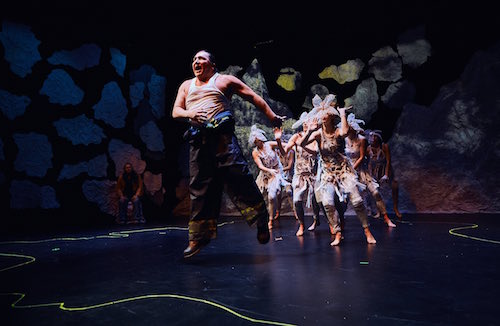 BEARS by Matthew MacKenzie_(back) Christine Sokaymoh Frederick (centre) Sheldon Elter and chorus-Photo by Alexis McKeown