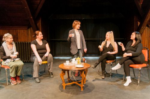 Photo of Nance Gibson, Shannon Dickens, Nancy Stewart, Carley Churchill, and Natalie Julien in The Reading Circle