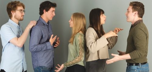 photo of Photo of Max Ackerman, Eric Gordon, Karen Scora, Jake Settle, and Kat White by Kevin Workman. for "Sidney Needs A Kidney"