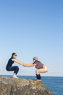 Alice Jones and Holly M. Brinkman in A Woman's Guide to Peeing Outside at the 2019 Toronto Fringe Festival