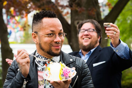 Picture of Chy Ryan Spain and S. Bear Bergman in Gender Reveal Party