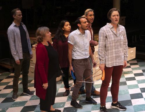 Photo of the cast of The Election, timely play about election campaign volunteers