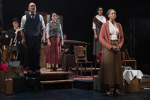 production photo from The Ward Cabaret - Four people standing on a stage facing forward